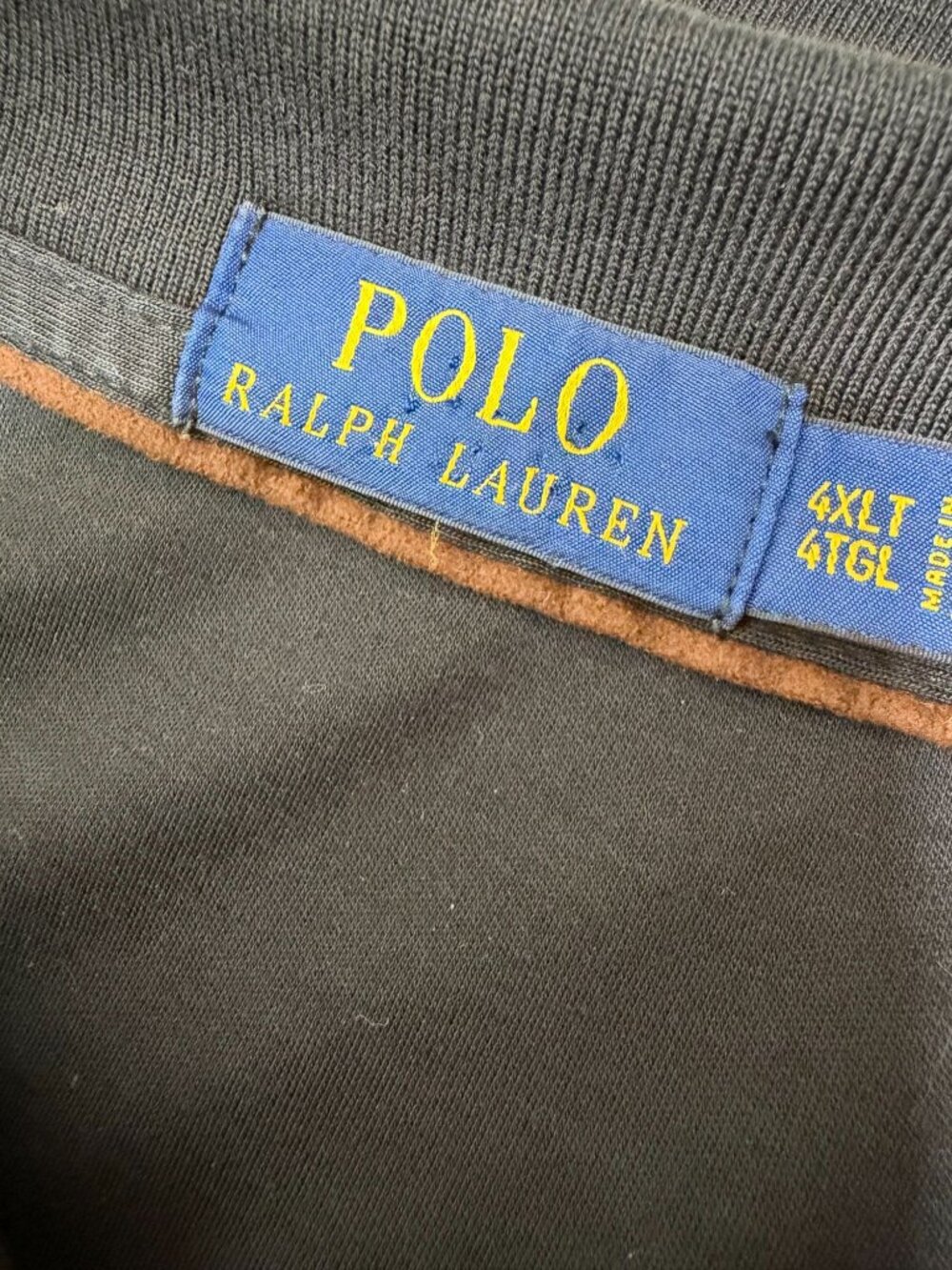 Polo Ralph Lauren Shirt 4XLT Big & Tall Long Sleeve Flesh Pony Black Preppy - Picture 6 of 8